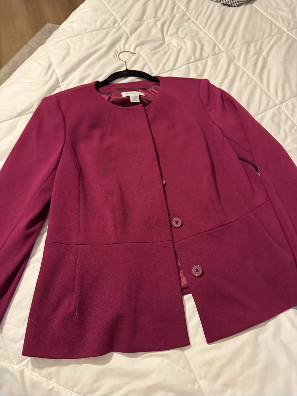 Liz Claiborne Plum Peplum Blazer